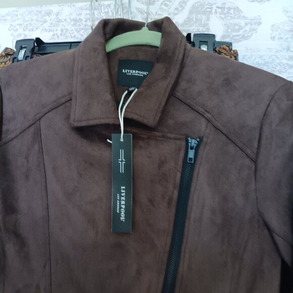 Women's Chocolate Brown Faux Suede Jacket - Picture 1 of 7
